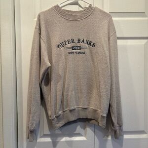 ESY Surf Co Outer Banks OBX Tan Crewneck - Size Medium